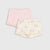 Sinsay Baby Girl's Pink & Beige Animal Printed 2-Pack Short