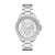 Michael Kors Womens Silver Pave Bezel Wren Chronograph Watch
