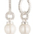 Lauren Ralph Lauren Womens White Imitation Pearl Huggie Drop Earrings