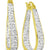 And Now This Womens Gold Crystal In Out Teardrop Hoop Earrings