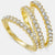 Charter Club Womens Gold Pave 3-Pc. Band Ring Set