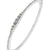 Marchesa Womens Silver Tone Crystal Statement Bangle Bracelet
