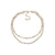 Anne Klein Womens Crystal Simulated Pearl Double Row Necklace