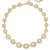 Charter Club Womens Gold Pave Crystal and Imitation Pearl Collar Necklace