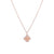 Adornia Womens Pink Button Clover CZ Halo Necklace