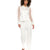 Muse Womens Ivory Straight-Leg Tuxedo Pants