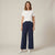 Calvin Klein Women's Baritone Blue Wide-Leg Pull-On Pants