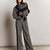 Kenneth Cole Women's Brown Pleated High-Rise Wide Leg Pants