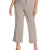 Rafaella Women's Summer Straw Curvy Fit Bootcut Gabardine Trousers
