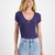 Self Esteem Women's Deep Cobalt Keyhole Ribbed Bodysuit