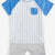 First Impressions Baby Boy's Angel White Sporty Striped Romper