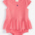 First Impressions Baby Girl's Coral Sunr Tiny Heart Skirted Bodysuit
