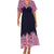 MSK Women's Navy Flutter Sleeve Smocked Waist Maxi Dress