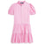Polo Ralph Lauren Girl's Pink White Striped Tiered Linen-Cotton Dress