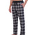 Hanes Men's Black Plaid Ultra Soft Flannel Pajama Bottom