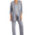 RM Richards Women's Pewter Lace Mother of the Bride Pant