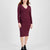 Planet Heart Women's Burgundy Sugar Beat Rib-Knit Midi Dress