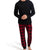 Hanes Men's Black Red Plaid Pajama Bottom