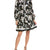 Anne Klein Women's Black Multi Long Sleeve Tiered Shirt Dress
