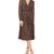 Msk Women's Black/Bronze Glitter Midi Dress