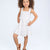 Rare Editions Girl's White Clip-Dot Shadow Strip Casual Dress