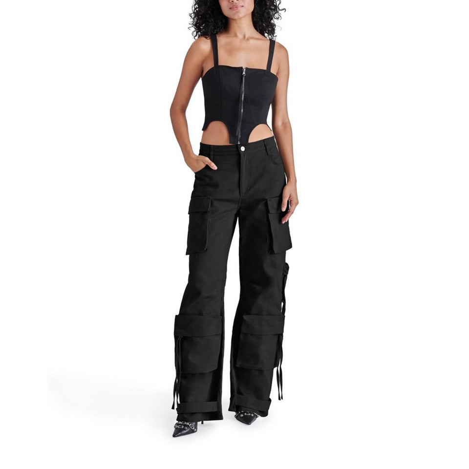 Steve Madden Men's Black Duo Cargo Pants