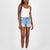 Indigo Rein Girl's Blue Embroidered Floral Frayed-Hem Denim Shorts