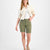 Dollhouse Women's Olive Green Frayed Bermuda Shorts
