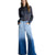 Kenneth Cole Sportswear Women's Light Blue/Blue Gradient Dye Wide Leg Jeans