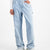 Vanilla Star Women's Light Blue Travis High-Rise Wide-Leg Carpenter Jeans