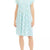 Miss Elaine Women's Mint Green Floral Diamond Silky Knit Short Sleeve Sleep Dress