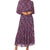 MSK Women's Multicolor Tie-Neck Smocked-Trim Tiered Maxi Dress