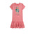 Polo Ralph Lauren Girl's Dusty Pink Faded Peony Polo Bear Tiered Cotton Jersey Dress