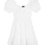 Aqua Girl's White Short Puff Sleeves Dress