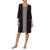 Ellen Tracy Women's Black Soft Stretch Jersey 34 Sleeve Zip Front Lounge Robe