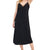 I.n.c. International Concepts Women's Deep Black Lace-Trim Satin Sleep Dress