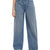 Calvin Klein Jeans Women's Navigate Cut-Hem High-Rise Wide-Leg Belted Denim Jeans