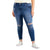 Celebrity Pink Womens Blue Distressed High Rise Skinny Ankle Jeans