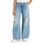 Levis Women's Light Blue Not in the Mood 94 Baggy Wide Leg Jeans
