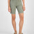 Dollhouse Women's Light Olive Green High-Rise Frayed-Hem Midi Shorts