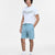 Guess Men's Blue Baron Textured Knit Shorts