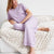 State of Day Women's Lilac Frost Bite Fluid Knit Pajama Set