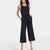 Bar III Women's Black Pleated Paperbag Waist Jumpsuit