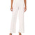 Vince Camuto Women's White Solid Pleated Easy Leg Trousers