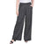 NY Collection Women's Black Multi Geometric Woven Pattern Wide Leg Pants