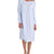Miss Elaine Women's Light Blue Honeycomb Knit Embroidered Sleep Dress
