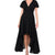 Parker Women's Black V-Neck Lace High-Low Fit Flare Dress