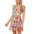 Adrianna Papell Women's Multicolor Floral Flutter Sleeveless Dress