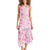 Steve Madden Women's Pink Hydrangea Lanetta Asymmetric-Hem Midi Dress