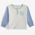 First Impressions Boy's Grey/Blue Slate Heather Color blocked Henley Blouse